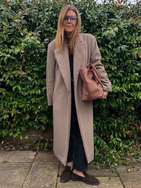 Glamorous large faux suede woven shoulder bag in light brown 