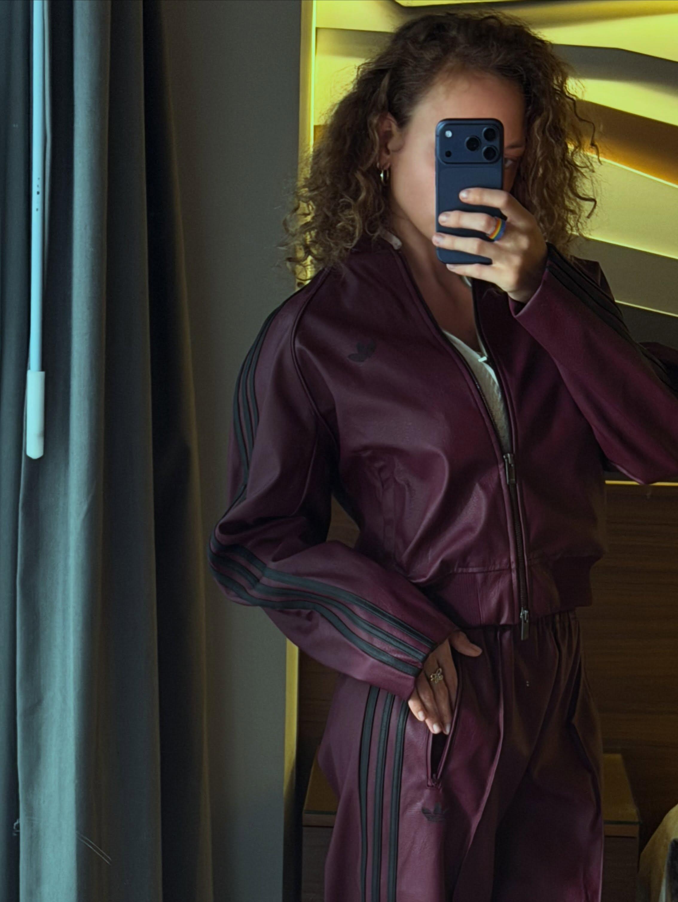adidas PLEATHER SST TRACKTOP - Black | Free Shipping with adiClub