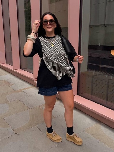Topshop oversized drop shoulder tee in black