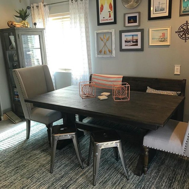 Valencia 72 Inch Extension Trestle Dining Table Living Spaces Extension Trestle Dining Table, What Size Rug Under 72 Dining Table