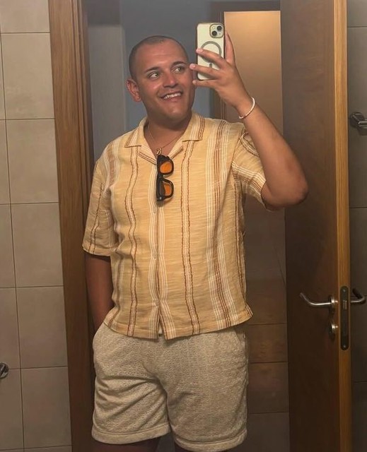 Cotton On boxy fit shirt in apricot stripe
