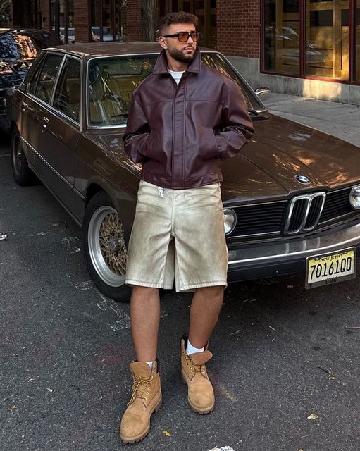 Bershka boxy fit faux leather jacket in burgundy