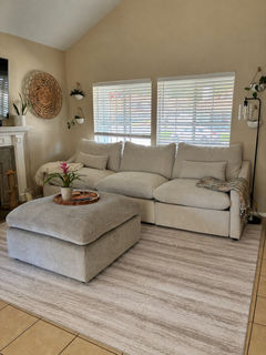 Kennedy Square Fabric Cocktail Ottoman | Living Spaces