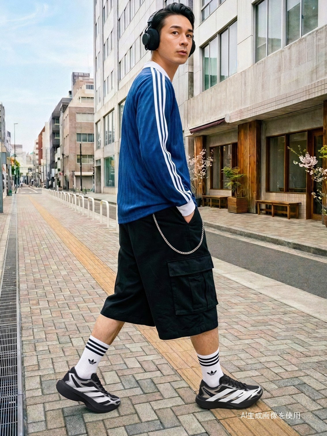 アディダス アディカラー ピケ サッカー長袖Tシャツ - ブラック