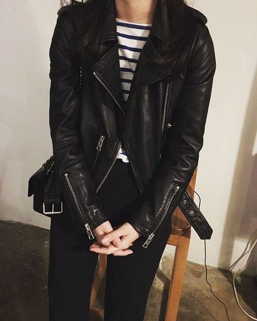 - Balfern Leather Biker Jacket