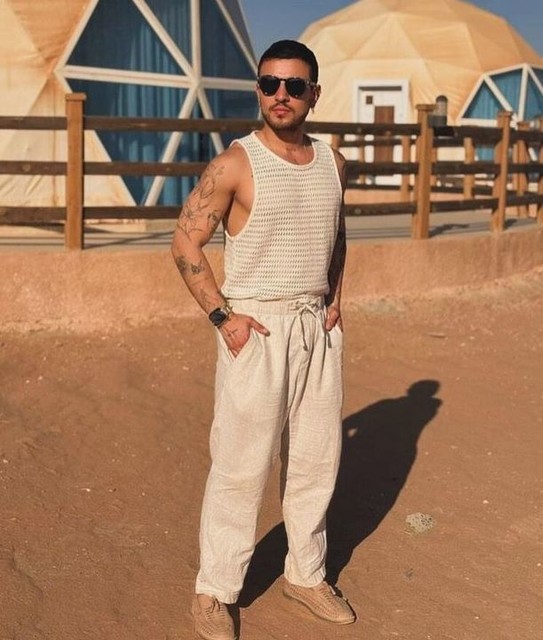 ASOS DESIGN wide linen seersucker trouser in white stripe