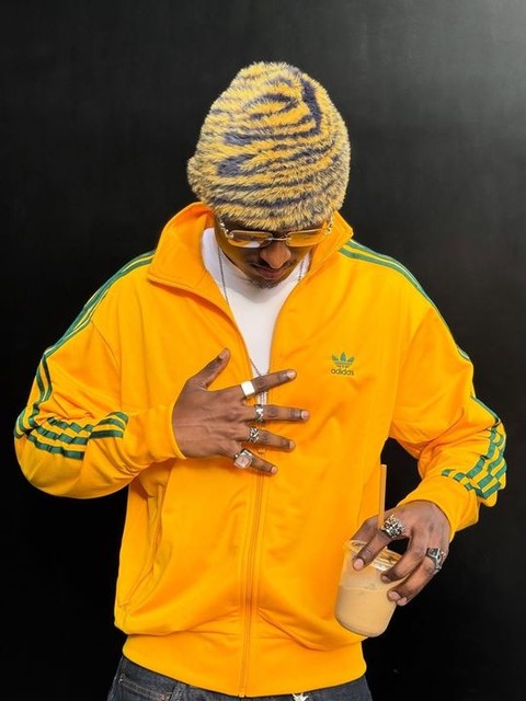 ASOS DESIGN eyelash zebra skull beanie in blue