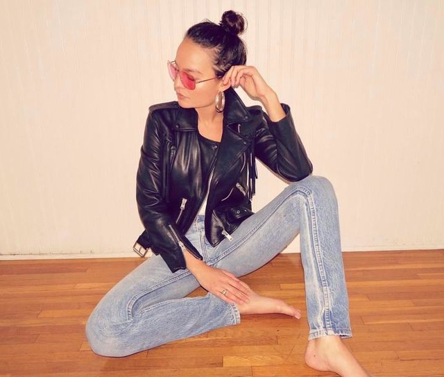 CHLOÉ BARTOLI - Balfern Leder Bikerjacke