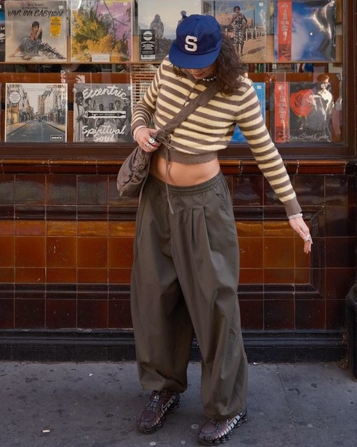 Nike Shox TL trainers in brown and blue