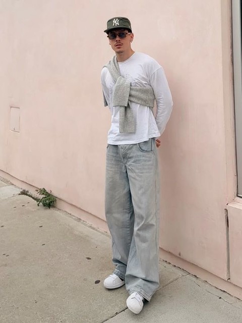 COLLUSION Long sleeve t-shirt in white slub fabric with print 