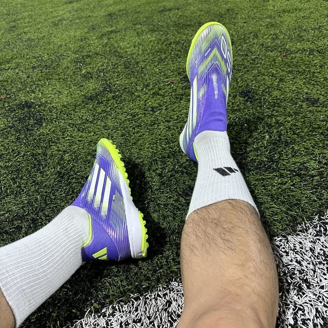 シューズ  F50 FG 27.0 adidas F50 League Laceless Turf Cleats - Purple | Free Shipping