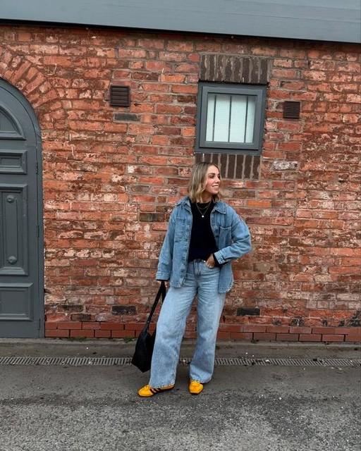 ASOS DESIGN Tall baggy jeans in mid blue