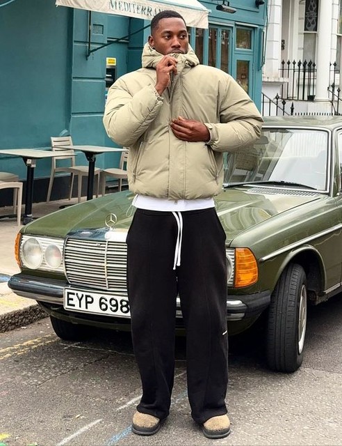 ASOS COLLECTIVE down fill puffer jacket in pale khaki