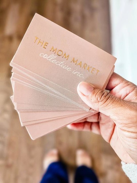 Cartes de visite effet métallisé en relief