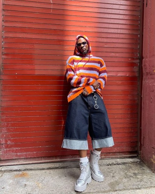 COLLUSION brushed oversized hoodie in blue stripe