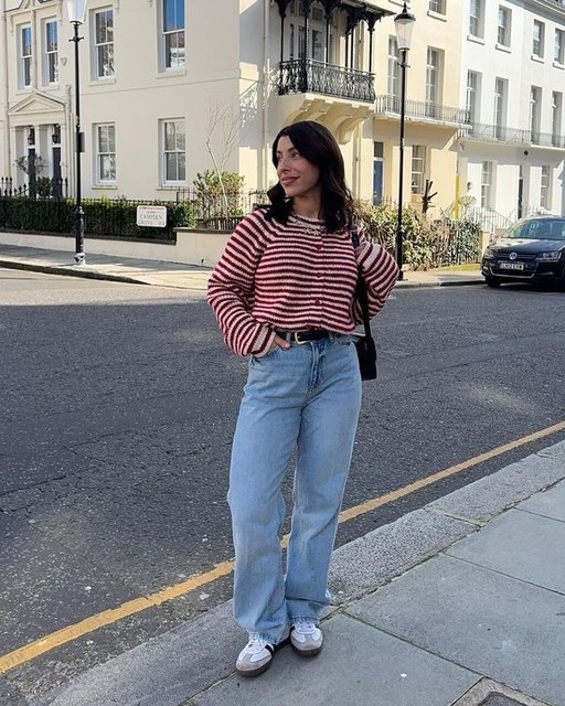 ASOS DESIGN wide leg dad jeans in mid blue