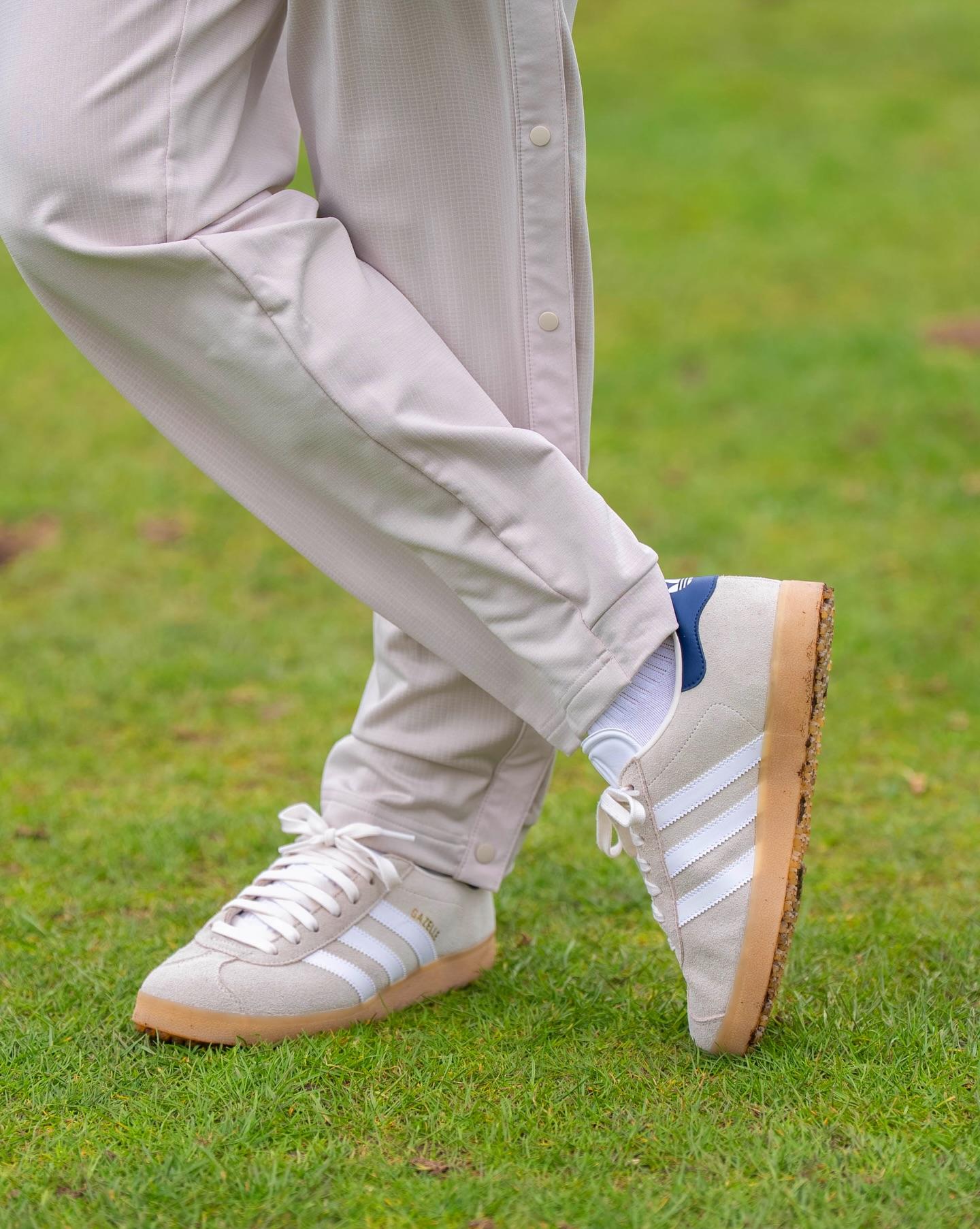 adidas Gazelle Leather Spikeless Golf Sneakers - White | Free