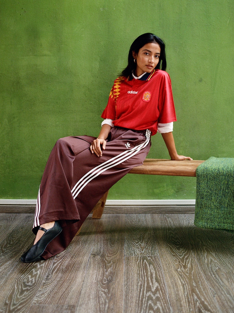 adidas Adicolor Satin Wide Leg Track Pants - Purple | Free
