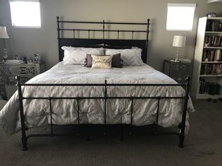 California king black metal bed frame online