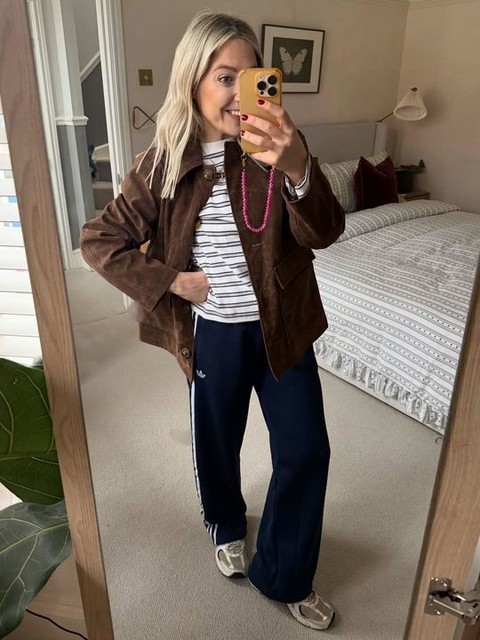 adidas Originals Firebird knitted track pants in navy