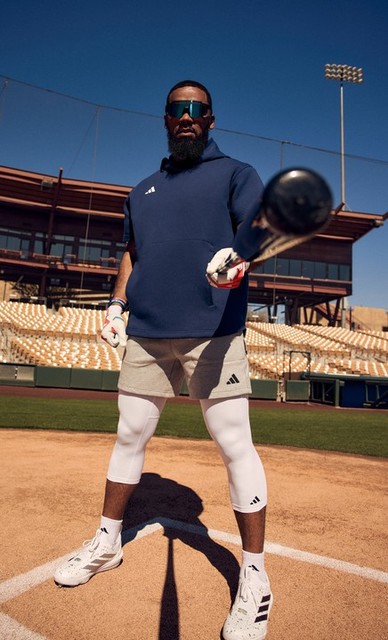 adidas Dugout Short Sleeve Hoodie (Gender Neutral) - Blue | Free