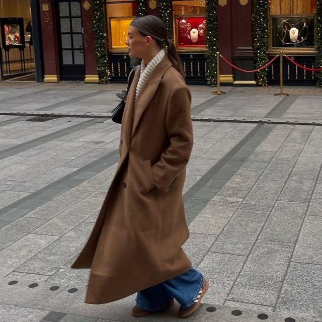 adidas Originals Handball Spezial gum sole trainers in brown and white  