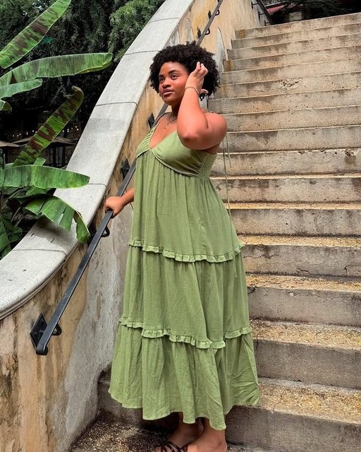 ASOS DESIGN Curve crinkle cami maxi dress in olive