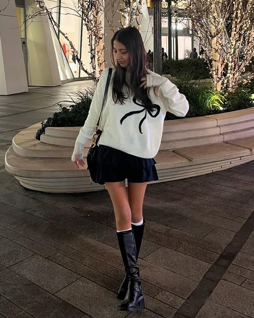 ASOS DESIGN Charlotte heeled knee boots in black