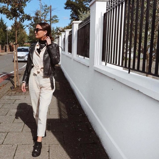 rosettabennett - Cargo Leather Biker Jacket