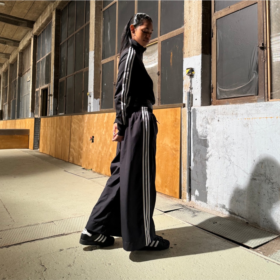adidas adicolor Firebird Oversized Track Pants - Black | Free