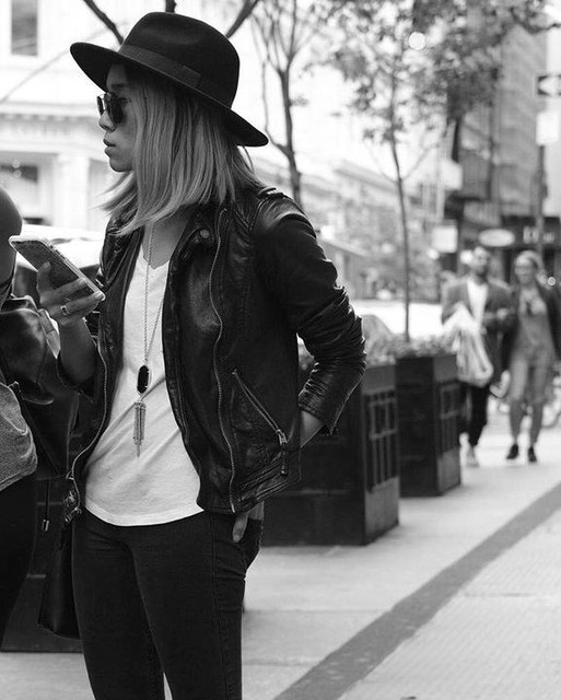 Lindsay Viola-Vu ➵ - Cazadora biker de cuero Balfern